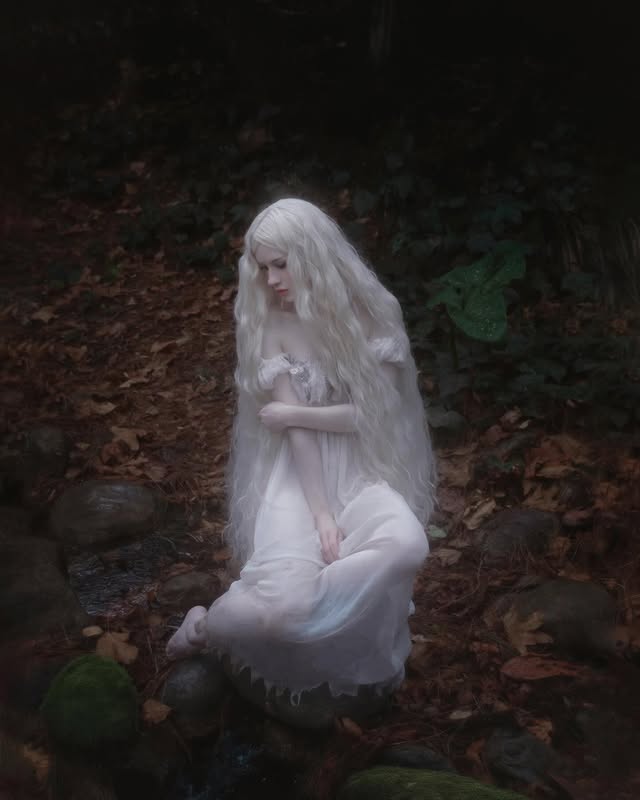 river nymphdress: @fireflypath photography: @emackphoto @griffinsendek back in january DURING THE SHOOT i was surprised by @fireflypath that this one of a kind incredible dress that she made specially for our concept…. was actually a gift for me to keep and take home with me 🥲i could not contain my happiness. so proud to work with the most amazing artists