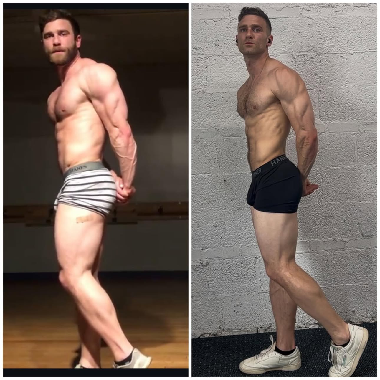 2021 - 2025
*all pics with multicolored briefs are 2021

4 year journey, with WILD facts throughout the fitness journey. You see that bandaid on the 2021 pics?? … that was when I was on some 💉. I was close to 200lb, 5-6k cals a day, on a cycle that required frequent injections.. just wild shit. 

Now, 2025, completely natural. Weighing in the mid 160s, 3k worth of cals daily, and weight training 3x a week & 3 cardio sessions a week.

I feel like I currently look better now than I did then, feel better, know more, but overall can’t wait to see the growth continue from here. 😏

#fitspo #fitlife #fitness #fitfam #igfitness #igfit #transformation #instafit
