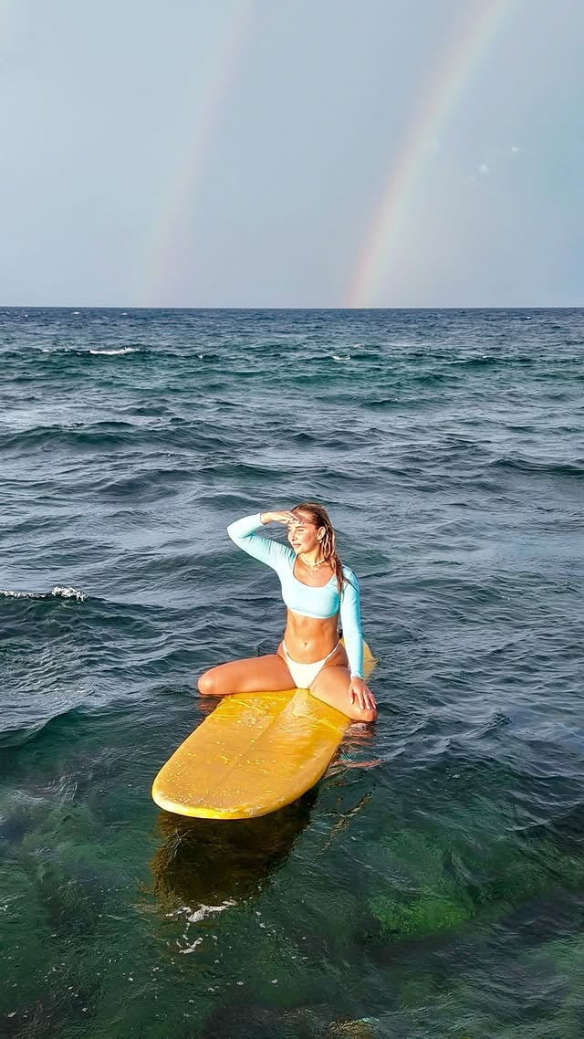Peep the rainbow in the back..#surf #siargao #siargaosurf #surfing #philippines #philippinesurfing