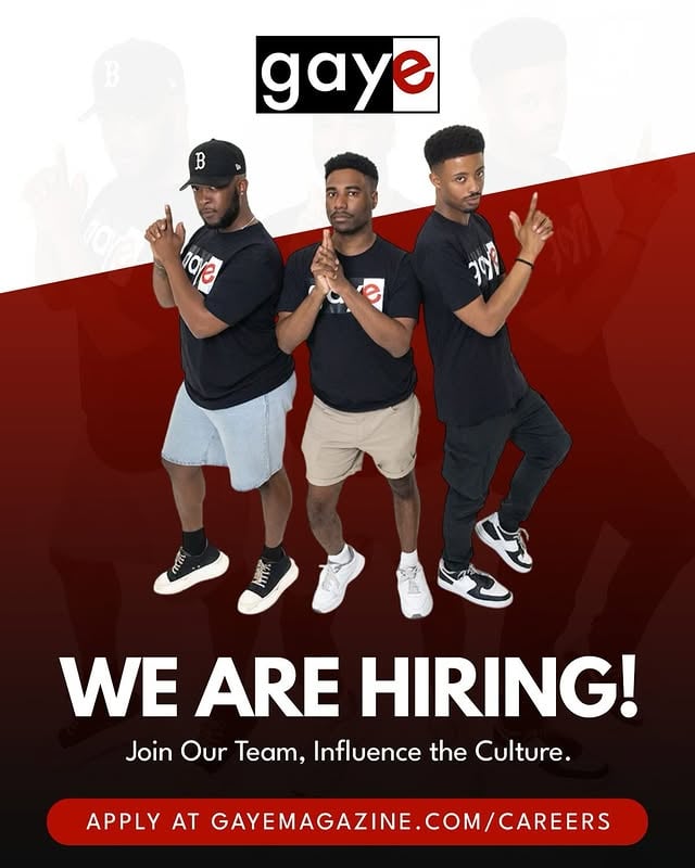 We are Hiring! 📰🔥Gaye Magazine is growing, and as a leading Independent publication, we’re on the hunt for passionate storytellers, creators, and changemakers to join our team in 2026. ~Swipe If you advocate for and love LGBTQ+ culture, crave meaningful storytelling, and want to make an impact in media, we want you a part of our team!We recognize that the stories we cover are best told by those who live and understand the experiences firsthand. That’s why we’re especially eager to welcome new team members who bring diverse perspectives to our LGBTQ+ family, including queer women and transgender individuals.This is more than a job, it’s a chance to help shape the stories that matter, celebrate Black LGBTQ+ voices, and to educate, entertain and empower our community!Are you ready to join us? Applications are now open! Visit GayeMagazine.com/Careers/ by @gayemagazine