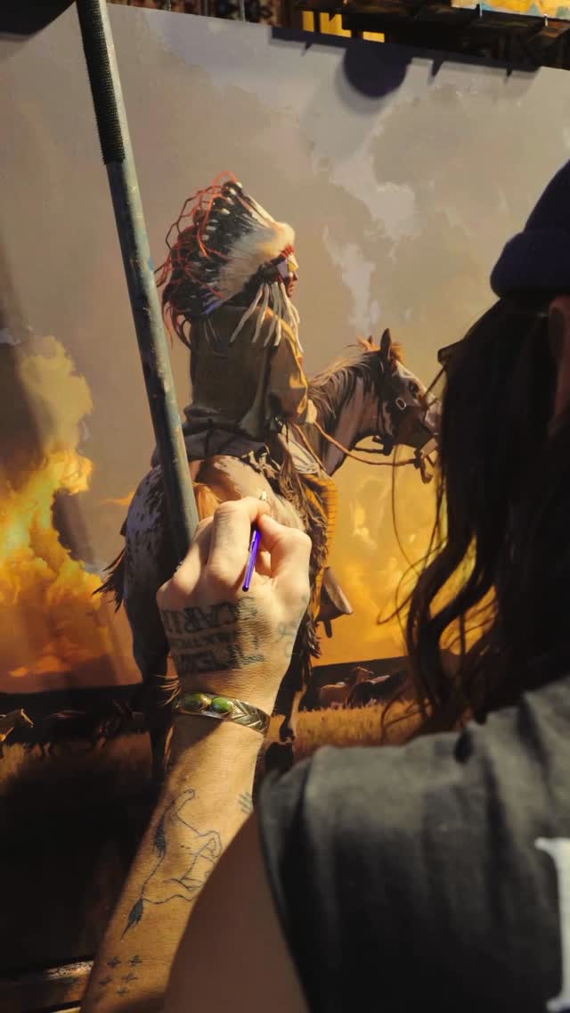 “The Power” will be part of the upcoming print drop December 6th-7th on my website. Also many of your asked about the original. It will be sold by auction at my solo show on September 2026. Video by the talented @thathannahshow by @markmaggiori