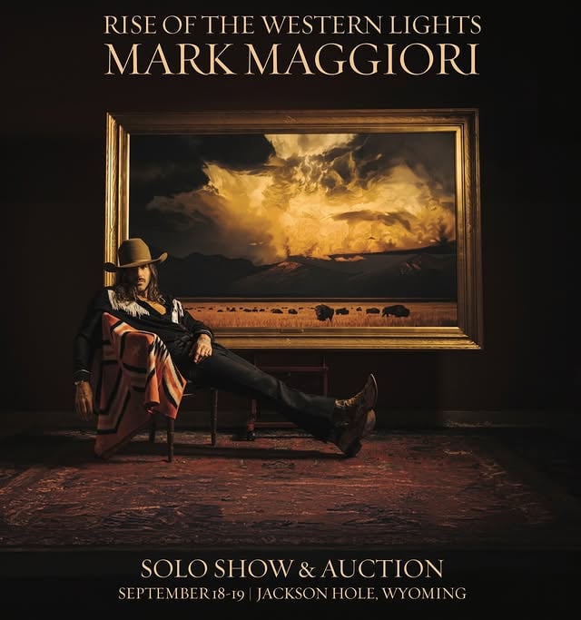 Hi everyone !!!I am so excited for my upcoming solo show coming up September 18th and 19th. Presented by Jackson Hole Art Auction and Far West, about 20 of my original paintings up for auction. There will be 2 days. September 18th will be the sale, it’s a ticketed event. Setptember 19th will be open to public. Free admission. The tickets for the auction night will go one sale March 18th on www.jhcenterforthearts.org . Make sure you get on that cause there is limited tickets. Livestream and virtual biddings will be available on www.jacksonholeartauction.com Hope to see you in Wyoming !! ✌🏻😘😘 by @markmaggiori