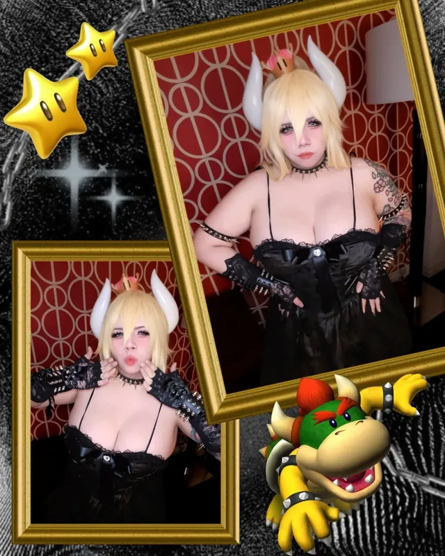went to @lvlupexpo as bowsette this past Saturday ♡(｡- з -) it's been a few years since I've been back to this con and I had so much fun! I wish I went the whole weekend there was so much to check out. (っ﹏<｡ )✏️ I need to add a proper ring light to my packing list. why is hotel lighting so yellow smh >.> if you have recs lmk :3🖤 #bowsette #bowsettecosplayer #cosplay #lvlupexpo by @hana.mei404