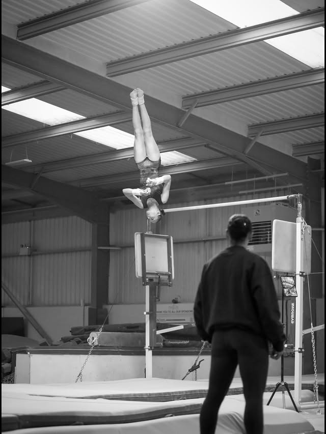 Bars with Becky 💪🏻Captured by the best @carlboslemphotography 📸#Bars #BeckyDownie #Gymnastics #Training #Handstands 🩶 by @bdownie92