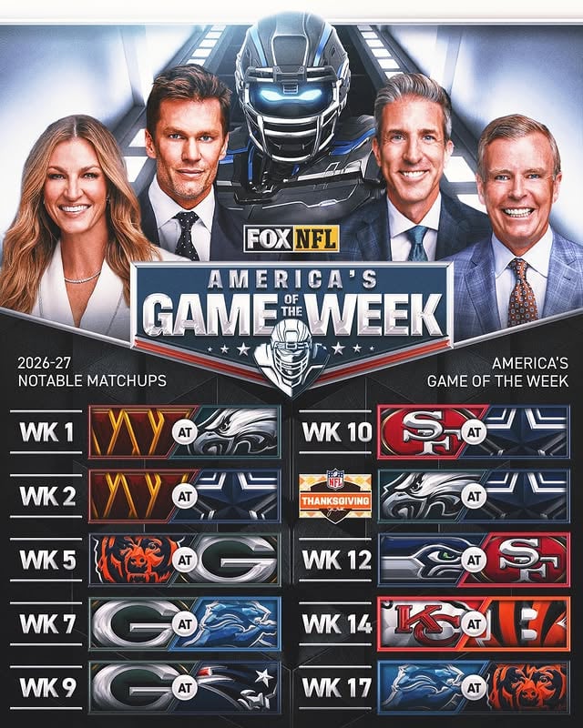 America’s Game of the Week is stacked with can’t miss matchups all season long 🤩📺 by @nflonfox