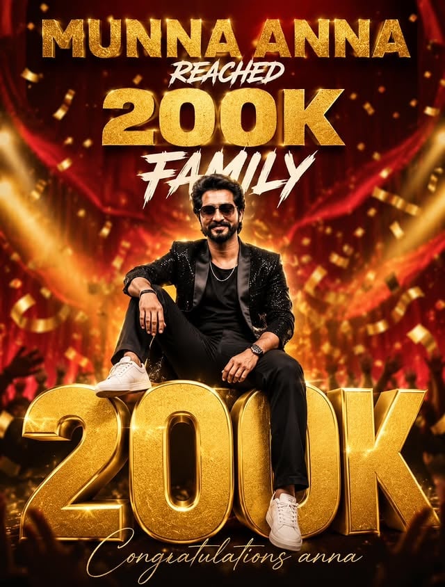Congratulations Anna for reaching 200K Followers on Instagram ❤️‍🔥#instagram #200k #munna #trending by @actormunna_official