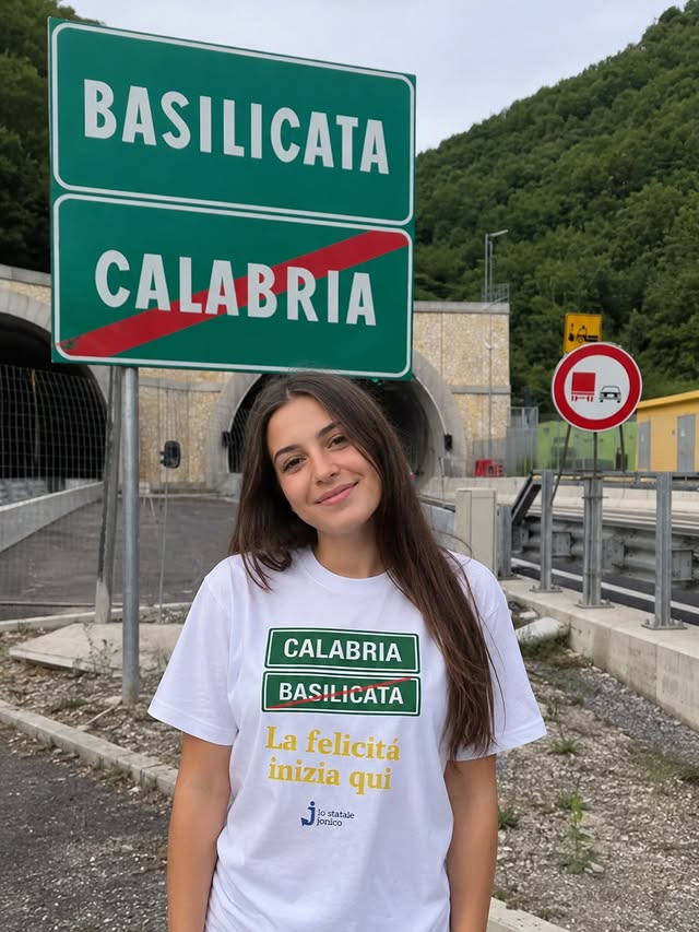 Don’t try this at home 😂••La foto è generata con IA, la maglia la trovate nel nostro store Amazon (link in bio e nelle stories)••#calabria #calabresi #amazon #tshirt #lostatalejonico by @lostatalejonico