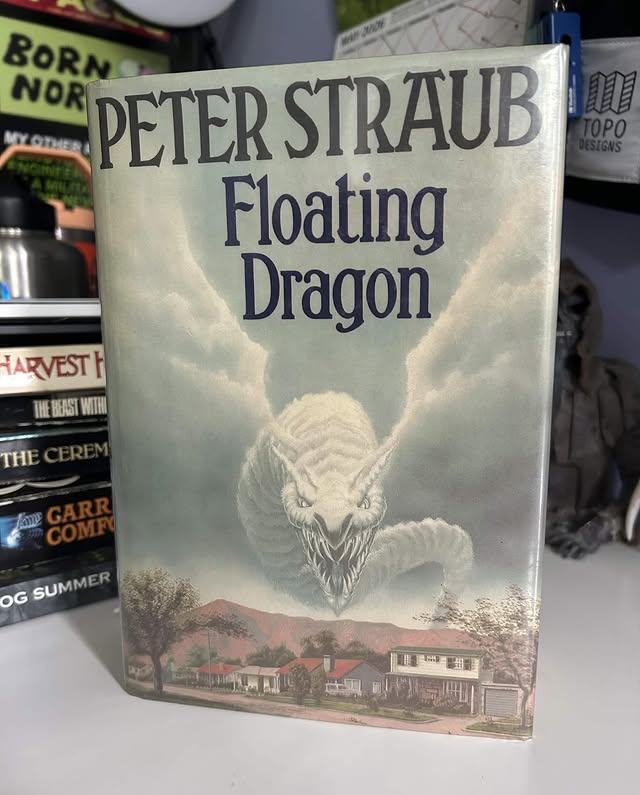 Finished Peter Straub’s Floating Dragon recently and loved it so much, I had to get a nice hardbound copy for any future rereads (of which I anticipate there will be a few). So many wonderful and utterly grotesque horror set pieces in this one, I can’t stop thinking about it. by @trevorhenderson