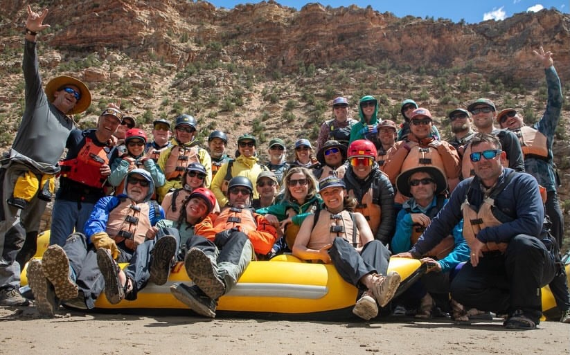 Unforgettable five days on the Yampa. Thank you @friendsoftheyampa @americanrivers @oars_rafting for curating such an amazing, educational trip for us lucky river rats. If we look cold it’s because yes, it snowed. Please do all you can to preserve this wild river and ask yourself, where does my water come from? How can I protect it? How can I use less? Go to @americanrivers and @friendsoftheyampa to learn more! Thank you @powdercatkent and @matthewmnr for another wonderful river adventure. #YRAP 🩵 And of course thanks to @ombraz for outfitting our group for our trip! by @emilyosment