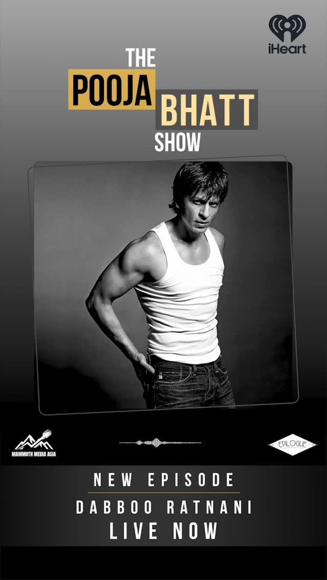 The King & I 👑 @iamsrk Go behind the scenes & frames with me & @poojab1972 on the @iheartradio app @iheartpodcast @applepodcasts or WHERE EVER you get your podcasts. Come for the honesty. Stay for the 🔥#ThePoojaBhattShow #DabbooRatnani #PoojaBhatt #SRK #Blackandwhitephotography by @poojab1972