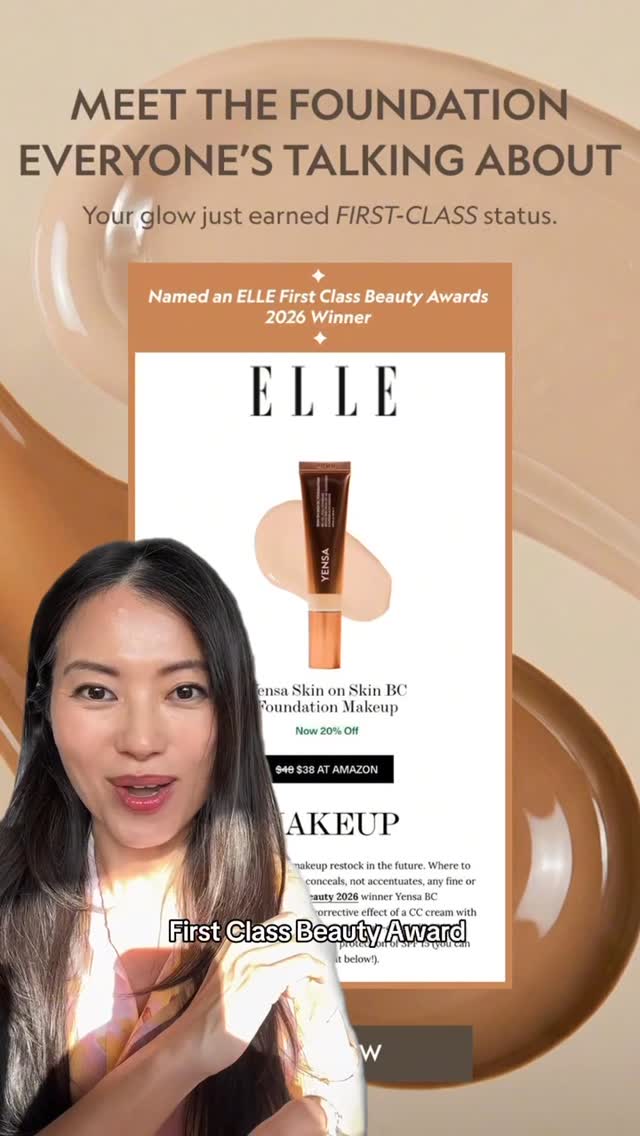 Your favorite foundation does it all, and is now an @elleusa First Class Beauty Award winner too. It’s true superfood skincare, giving you flawless coverage in thirty seconds all while protecting your skin with SPF40. One and done. by @yensabeauty