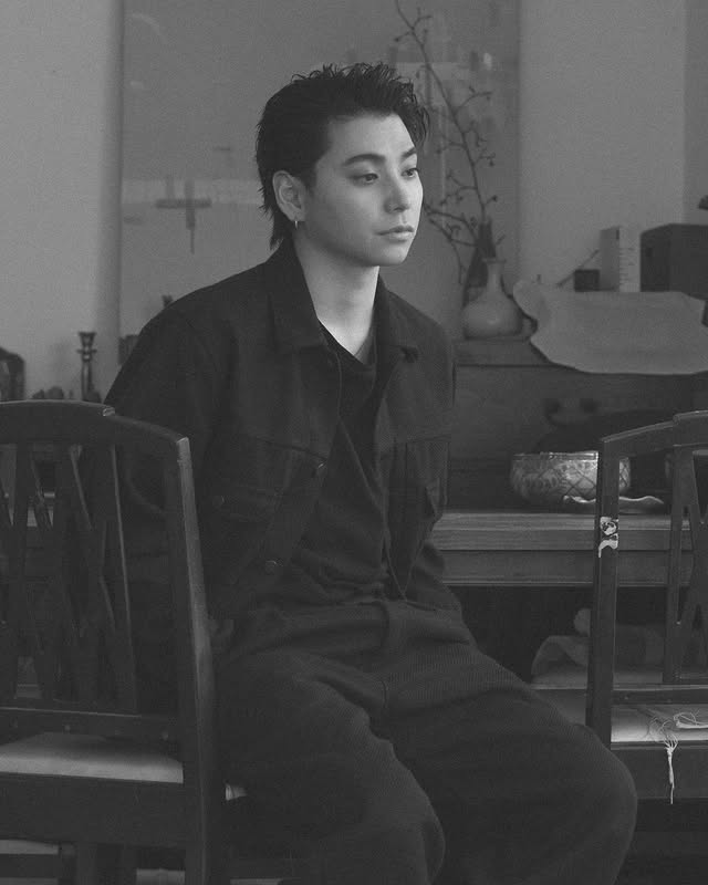 .【The Fashion Post】Nijiro Murakami in "TOKUNO BLUE"村上虹郎が纏う、「特濃-TOKUNO BLUE」@tfpjp @njrmrkx #momotarojeans #kojima #okayama#thefashionpost #nijiromurakami by @momotarojeans_official