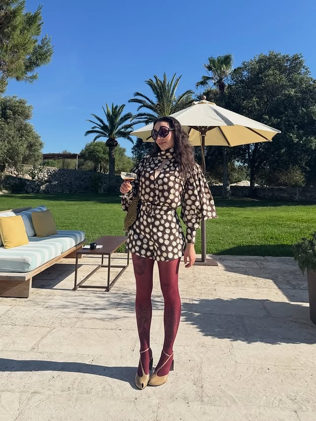 “I see you are on a tiny little island off the coast of Spain - how is everything?” My mom. Thank you @alemais.official for making a resort show that felt like my dream vacation come to life. by @oldloserinbrooklyn