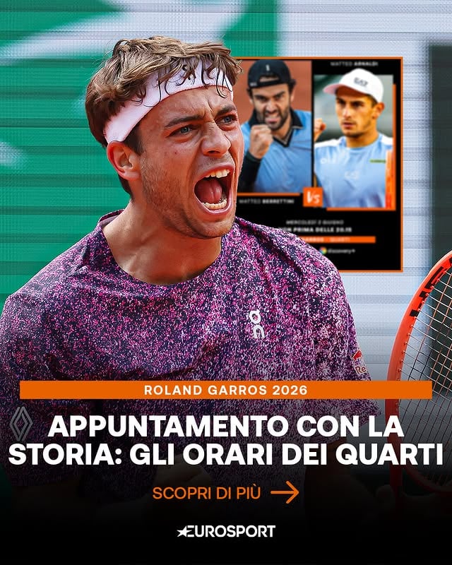 Per riscrivere nuovamente la STORIA 🇮🇹🎾Non prendete impegni per domani: divano, tv e si tifa per Cobolli - in serata poi il derby italiano Berrettini-Arnaldi 🍿#Tennis #RolandGarros
