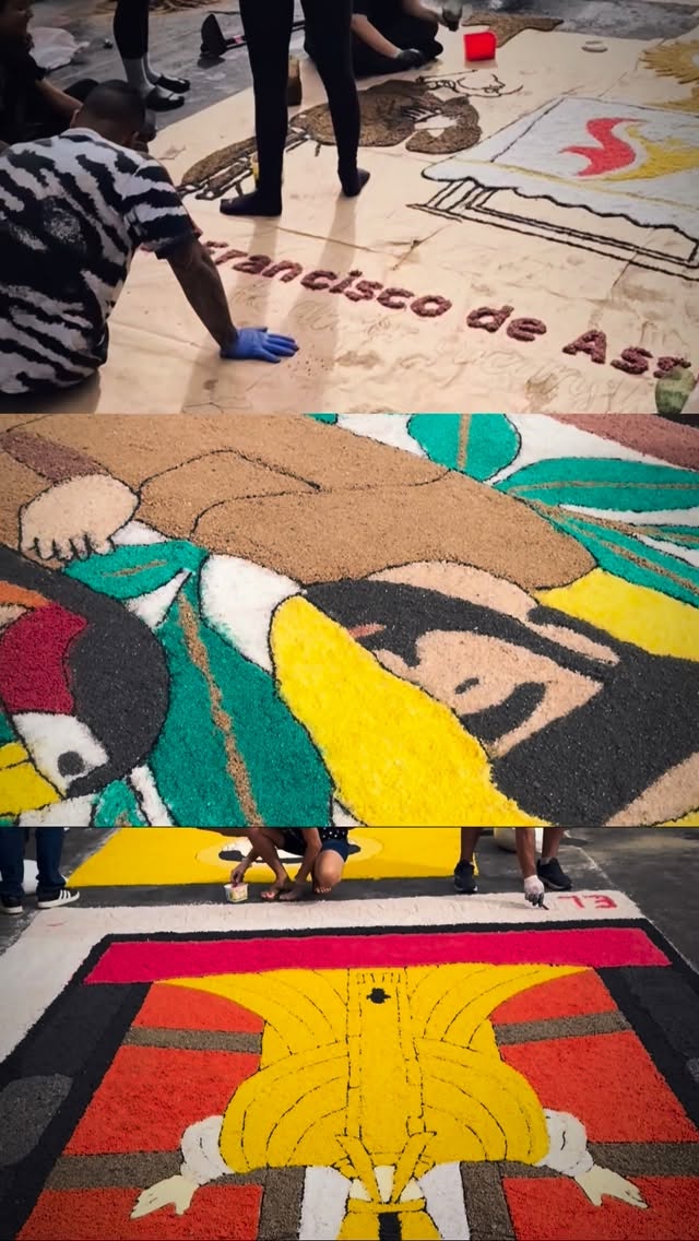 Em cada grão de sal, uma demonstração de fé, arte e tradição. ✨No Corpus Christi, São Gonçalo mais uma vez se transforma em um grande cenário de devoção com seus tradicionais tapetes de sal, reconhecidos como uma das mais belas manifestações culturais e religiosas da cidade.O Tigre celebra essa tradição que une gerações, colore as ruas e fortalece a identidade do nosso povo. ❤️🐯 by @gresuportodapedra