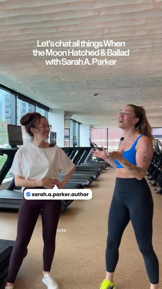 I had the honor of doing an author interview while working out with @sarah.a.parker.author !!! Ahh! Sarah held a plank for two solid minutes while we did rapid fire questions, she is a true baddie! Raeve would have been proud! Stay tuned for more clips of our interview! 

#bookstagram #bookish #peloton #romantasy