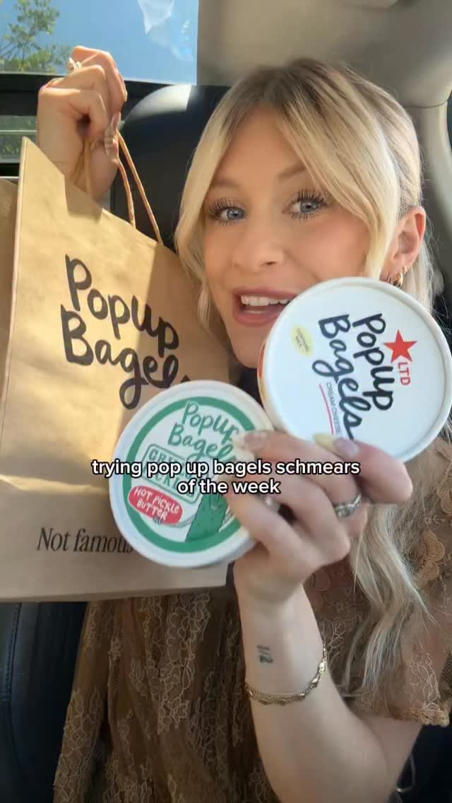 New Schmears at Pop Up in Oceanside, CA 🔥 @popupbagels #popupbagels #bagelreview #newyorkbagels #scmear #bagels @grillospickles by @eatsbynatt