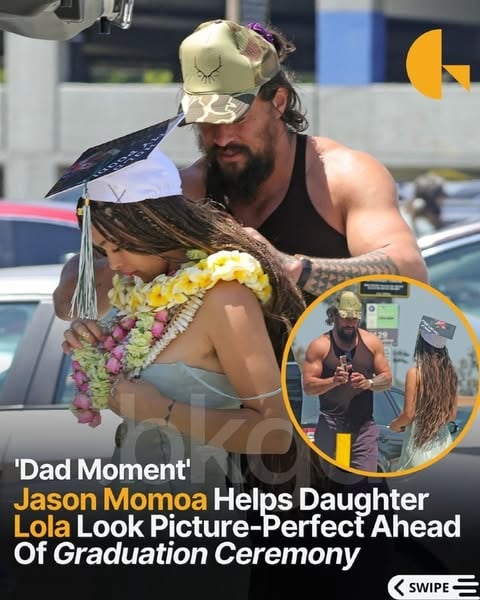 Lisa Bonet and Jason Momoa were spotted attending the graduation ceremony of their daughter, Lola Iolani Momoa, at California State University in Los Angeles.

Lola was seen wearing a graduation cap decorated with the iconic "Hold My Poodle" reference from White Chicks.

Jason was proudly seen snapping photos ahead of the ceremony.

📷: Dsanchez/CPR / @backgrid_usa

For licensing inquiries, please email us at usasales@backgrid.com

#backgrid