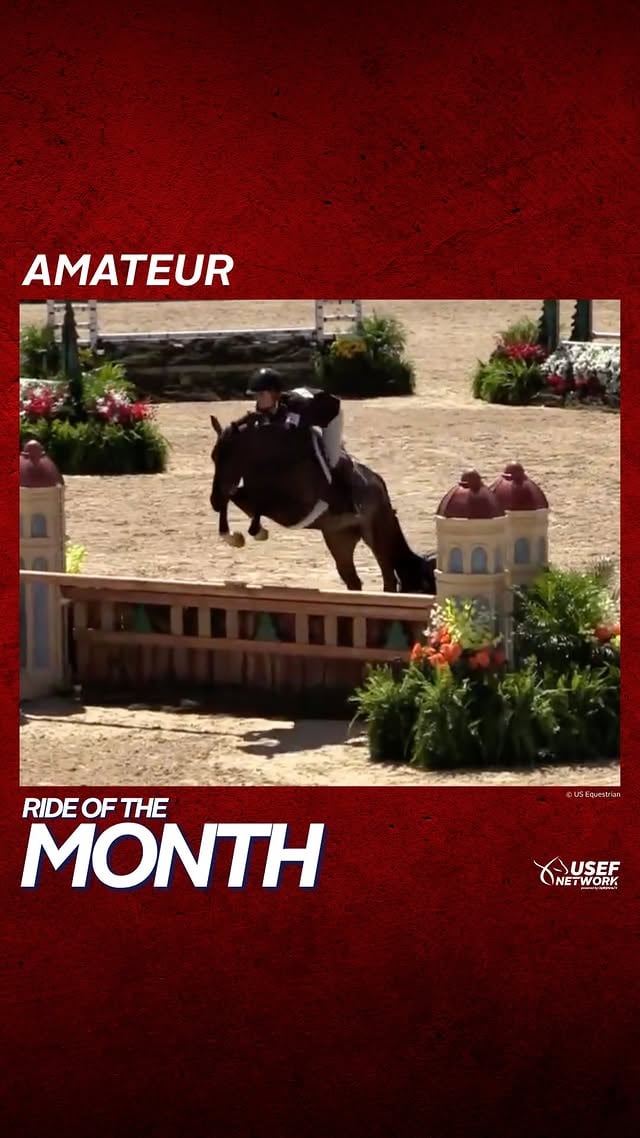 In it to win it 🏆Irene Neuwirth and Scout’s Honor are the amateur ride of the month with their win in the $3,000 Amateur Owner Hunter 3’6” Over 35 O/F at the Devon Horse Show & Country Fair.@devon1896 | #USEquestrian by @ireneneuwirth