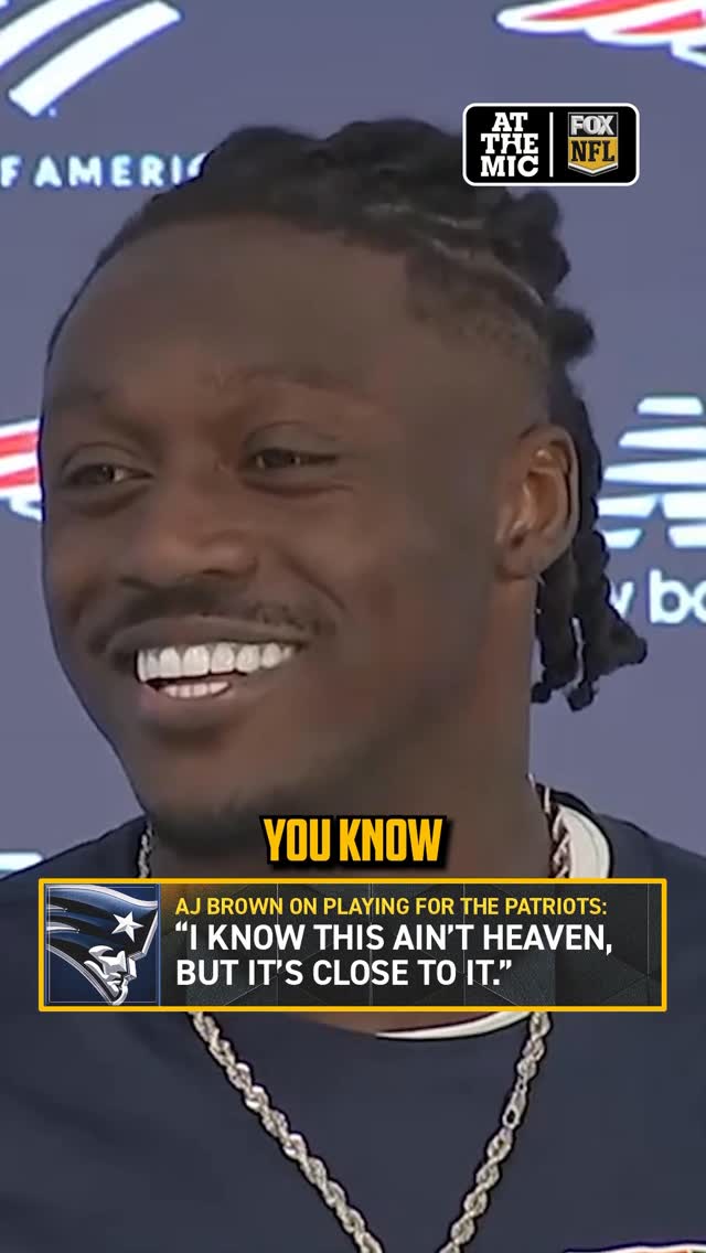 AJ Brown still can’t believe he’s a Patriot 🥹(via @boston25)