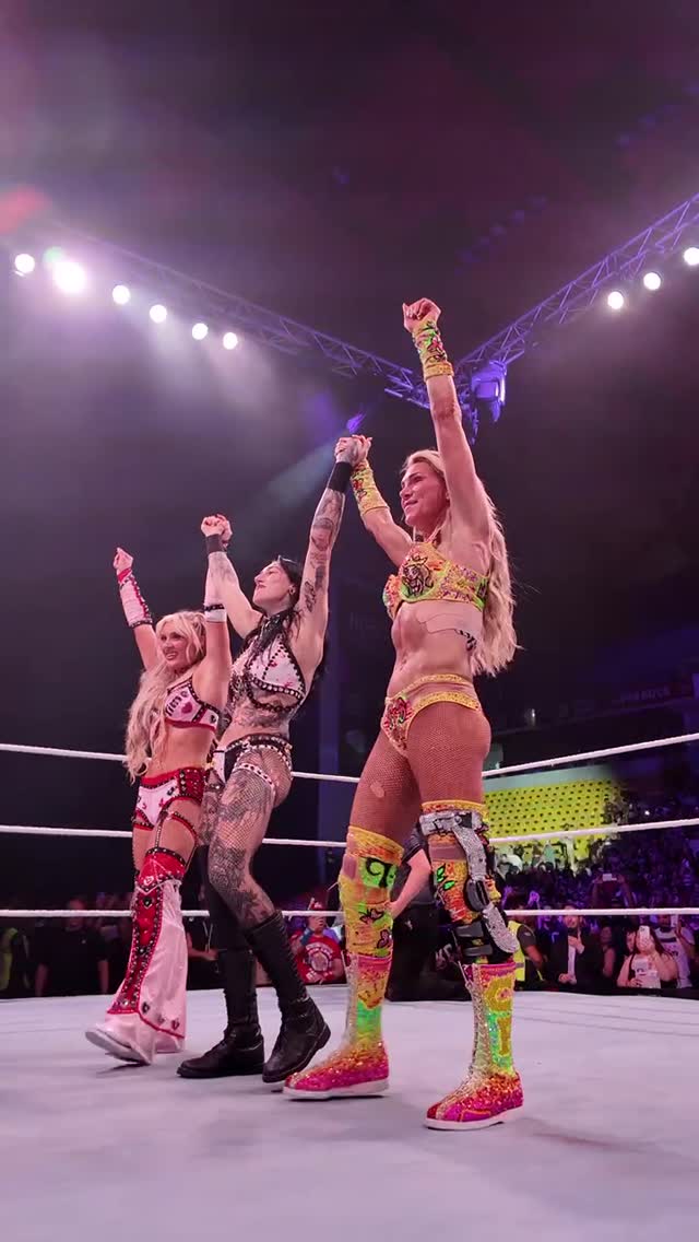 The trio we never knew we needed 🫶 #WWELisbon