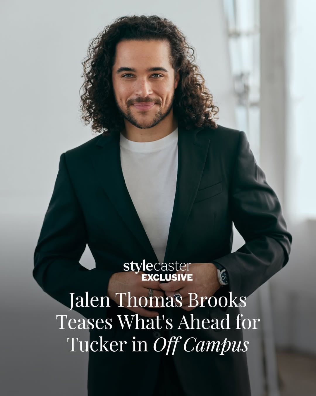 #JalenThomasBrooks is going from ER night shifts to college hockey. The #ThePitt and #OffCampus star opens up about fan reactions, co-star reactions, and the future he hopes to explore for Tucker.

Tap the link in bio for the full exclusive.

Photos: Emily Sandifer