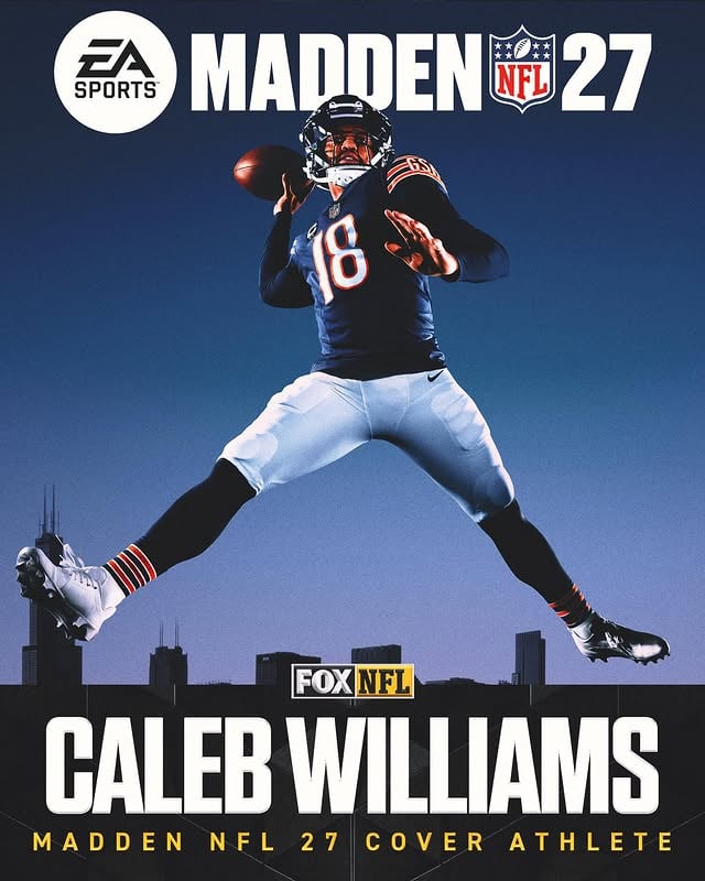 @ayeeecaleb is the first player in @chicagobears history to be on the cover of @eamaddennfl 🐻🎮🔥