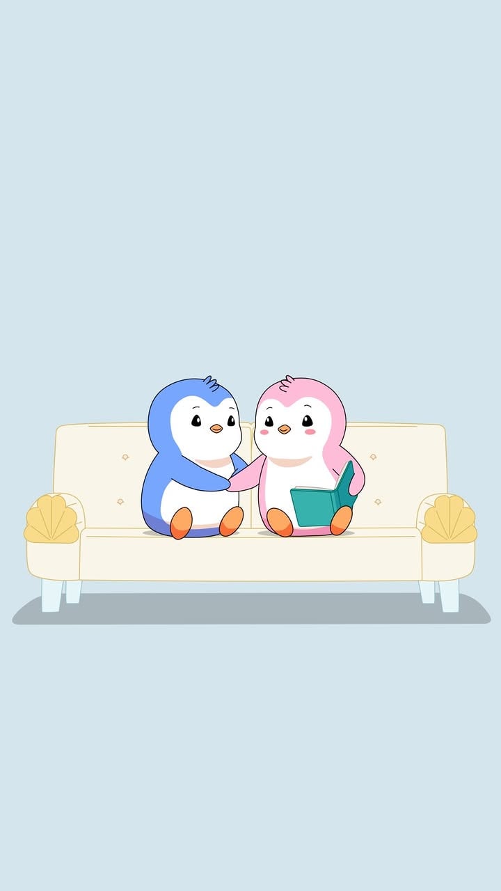 The universe decided. I just nudged it a little. 💙Follow @pudgypenguins for more! by @pudgypenguins