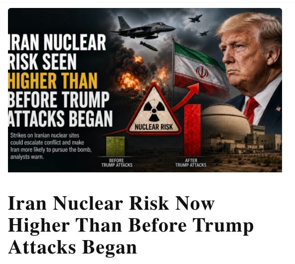 The risk that Iran is advancing toward nuclear weapons has grown significantly higher today than before U.S. and Israeli strikes triggered a 12-day war one year ago. Western officials cite new data from the International Atomic Energy Agency showing a substantial stockpile of near-weapons-grade uranium now largely outside international safeguards.Inspections across key Iranian facilities have plummeted by more than half since the conflict, leaving monitors unable to verify hundreds of kilograms of highly enriched uranium at sites including Fordow, Isfahan, and Natanz. https://endtimeheadlines.org/2026/06/iran-nuclear-risk-now-higher-than-before-trump-attacks-began/#IranNuclear #GlobalSecurity #EndTimesSigns #PropheticWatch by @endtimeheadline