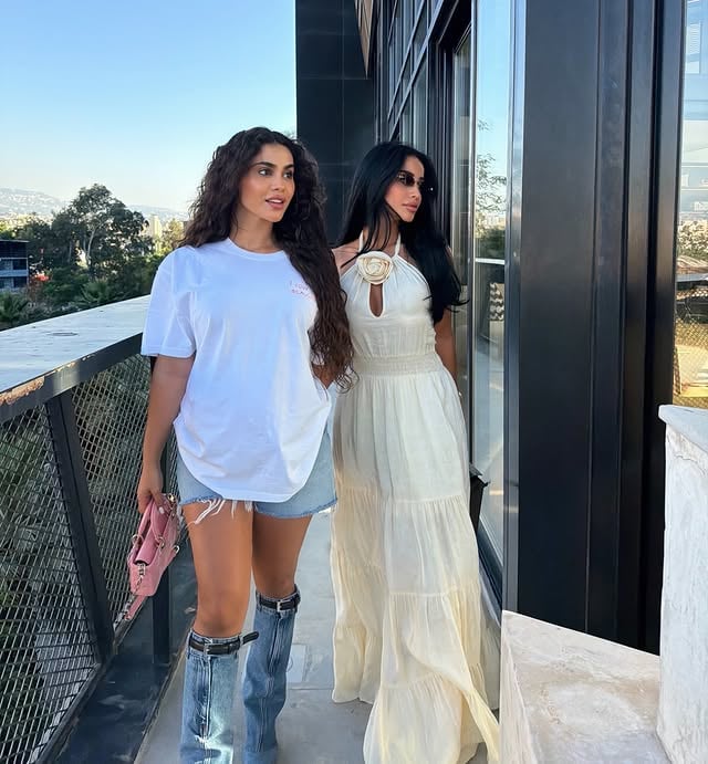 Messy hair, matching vibes, sister life🤍