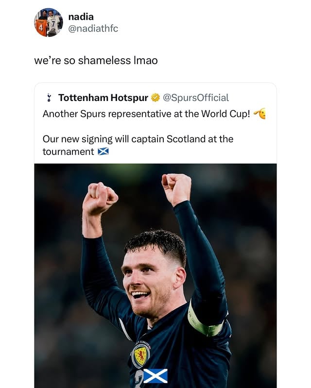 Hasn’t put a foot wrong in a Tottenham shirt 😂