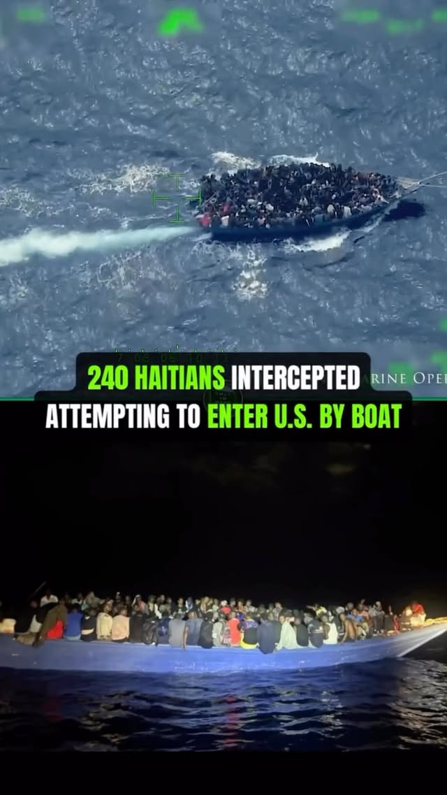 How’d they fit 240 people on that boat😳| #ONLYinDADE 

*🗞️ U.S. Border Patrol intercepted a boat carrying 240 Haitians attempting to enter the United States