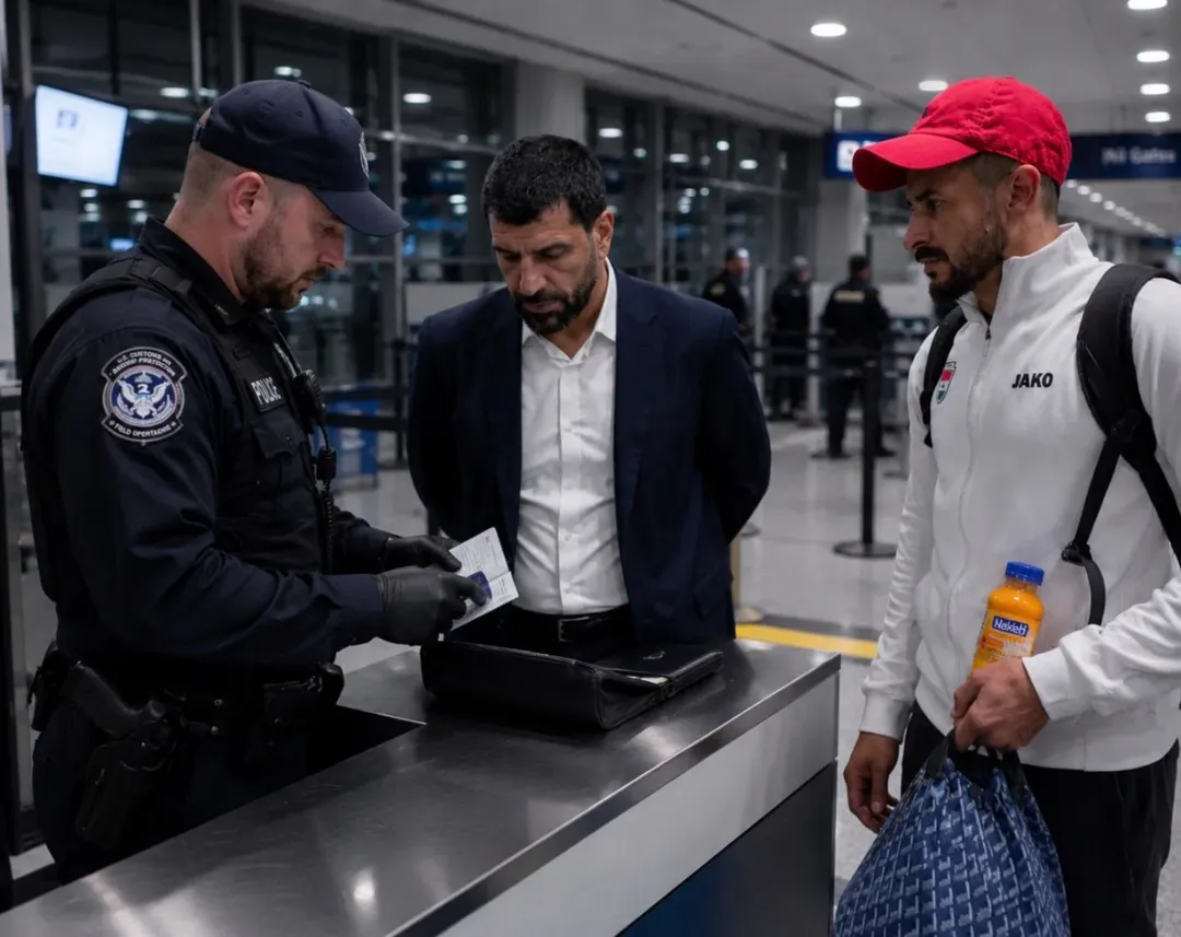 🚨 BREAKING : Striker sekaligus kapten timnas Irak, Aymen Hussein, mengalami interogasi panjang oleh pihak imigrasi Amerika Serikat di Bandara Chicago.

Dia ditahan hampir 7 jam setelah tiba bersama skuad Irak yang baru saja tiba dari Spanyol (tempat persiapan terakhir).

Dia adalah satu-satunya pemain yang mengalami penundaan selama itu, pemain lain lebih cepat meski ada juga yang diinterogasi namun paling lama 1-2 jam.

Hussein akhirnya dilepaskan setelah prosedur selesai dan bergabung kembali dengan tim.

📝 @lequipe