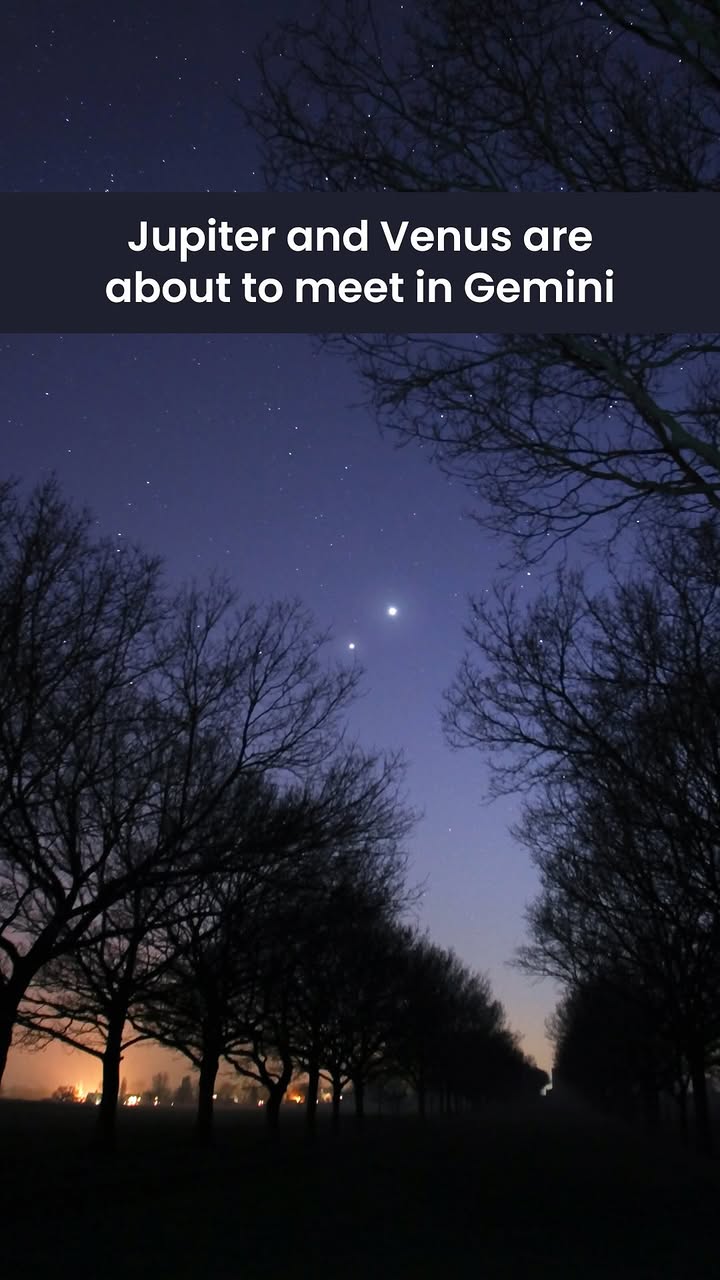 Follow @the_secrets_of_the_universe for regular space updates 🪐🌌

Venus and Jupiter are about to meet in Gemini ♊️

#venus #jupiter #space #astronomy #nightsky