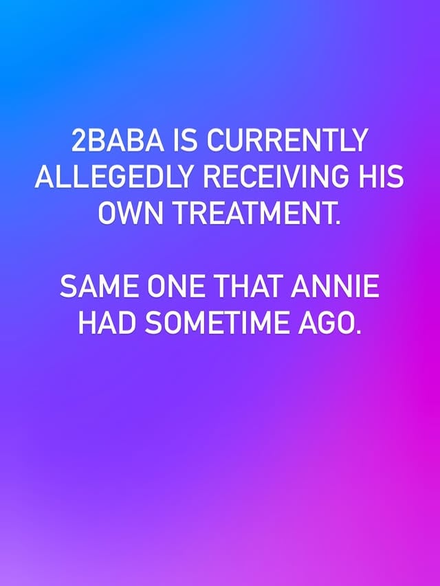 We thank God o. If it’s true. Apparently, they told New Idibia that 2BABA was going to sign some deal with Ateke TomThen fiam, they carry am go. Them sey Nee Idibia is not smiling this period o. Mae nobody look for her trouble sha. Glamma don warn una🙏🫶🏻