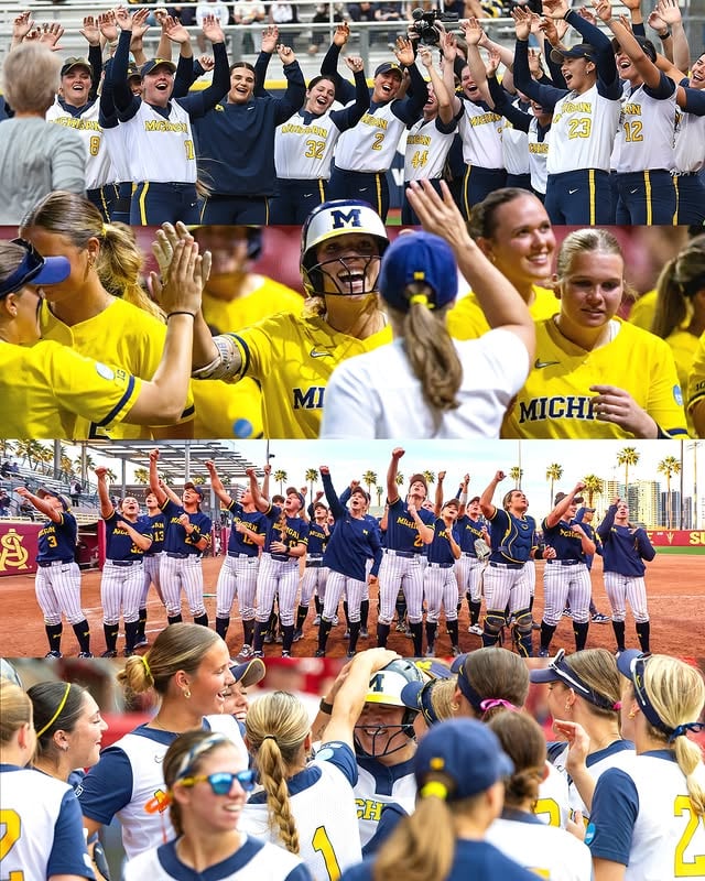 Lotta Love. 💛💙 by @umichsoftball