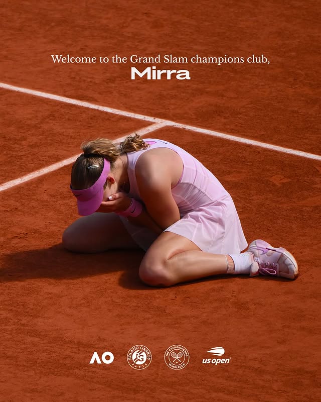 Welcome, Mirra 🧡

#RolandGarros