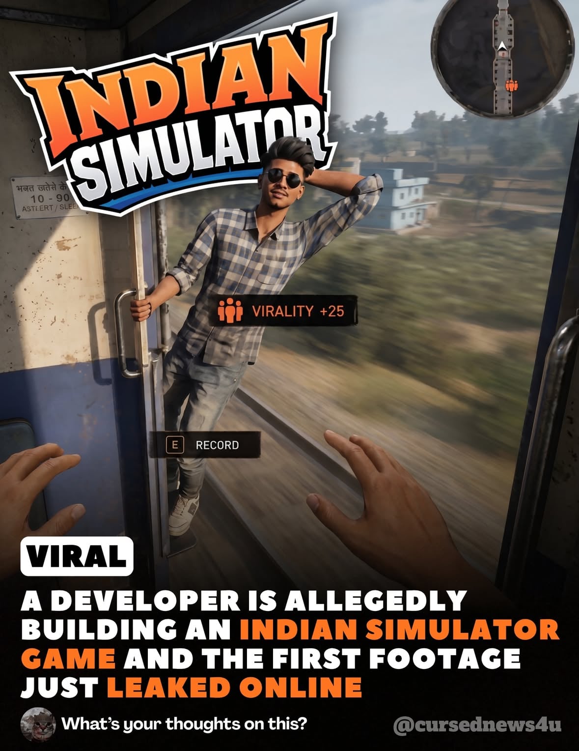 A leaked footage clip titled Indian Simulator just started spreading across X and people are convinced a solo developer is quietly building an entire game around it using AI assisted coding tools with zero official announcement. Nobody knows who exactly is behind it, no studio has been named, and the alleged developer has not come forward once.

The internet is completely split, some people find it hilarious and are already asking when it drops, while others are calling it deliberately offensive and questioning why content like this spreads so fast. For now Indian Simulator exists somewhere between a meme and an actual game that nobody can prove it is actually real yet.