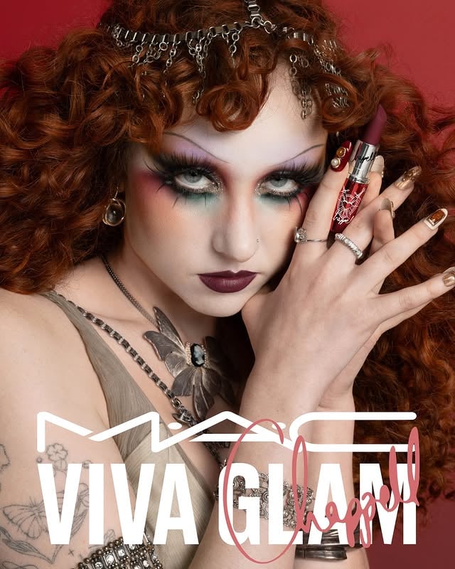 Meet the new lip shades (co-created with Chappell herself) that give back 100%.Since 1994, VIVA GLAM has raised over half-a-billion dollars for charities supporting gender, sexual, racial and environmental equality. Help us reach the next half-billion with three limited-edition lip products co-created with Chappell Roan.@chappellroan wears new VIVA GLAM Lustreglass Sheer-Shine Lipstick in Roan Of Arc.Chappell Roan @chappellroan for @maccosmetics Photographer: Inez & Vinoodh @inezandvinoodh Global Creative Director: Nicola Formichetti @nicolaformichetti Makeup Artist: Andrew Dahling @1800andrewdahling Stylist: Genesis Webb @genesiswbb Hairstylist: Lacy Redway @lacyredwayShop VIVA GLAM x Chappell Roan from 11.06.2026 online at maccosmetics.co.uk or at your nearest MAC store.#VIVAGLAM by @maccosmeticsuki