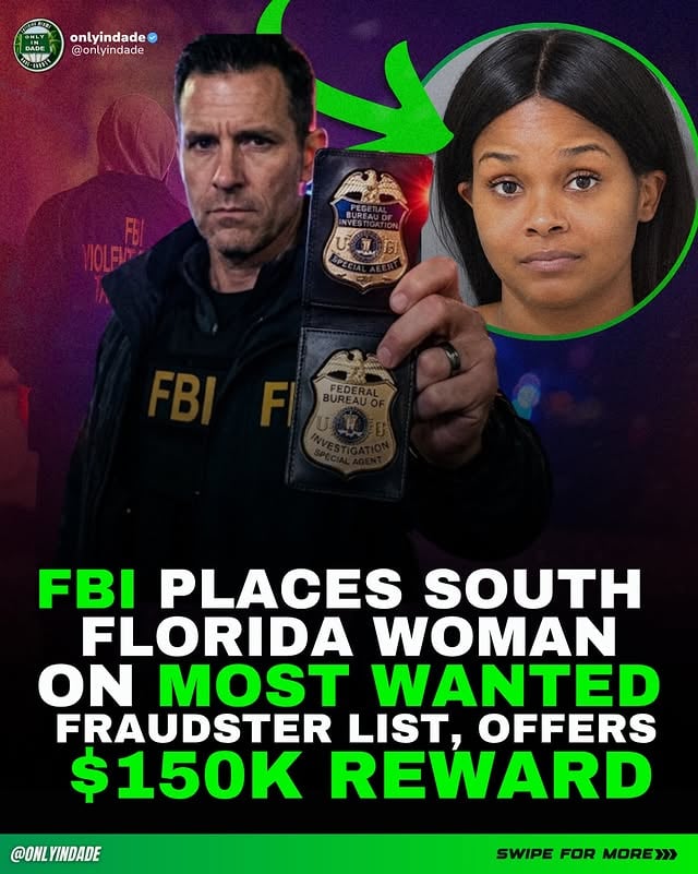 A Palm Beach County woman has been added to the FBI’s Most Wanted Fraudster list. Authorities say she remains at large after allegedly playing a role in a $32 million COVID relief fraud scheme. 👀 | #ONLYinDADE