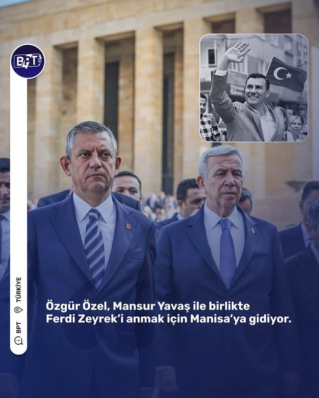 Özgür Özel, Mansur Yavaş ile birlikte Ferdi Zeyrek’i anmak için Manisa’ya gidiyor.