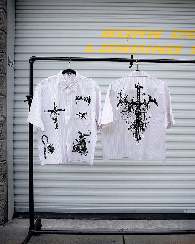 We’re giving two people one of these badass cropped button ups! Share to story and tag some friends to enter. (This is the only account that will reach out. Don’t get scammed!)GOOD LUCK🫶🏻 by @borndeadclothing